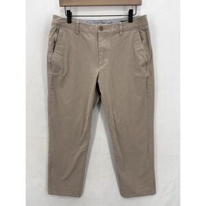 Bonobos Pants Mens 32x25 Beige Slim Chino Tapered Leg Stretch Preppy Casual